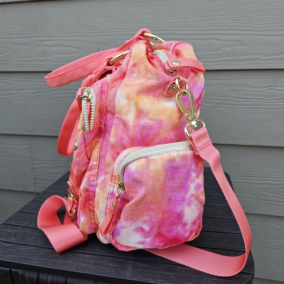 George Gina & Lucy Gimmetall Pink Orange Tye Dye Patterned Bag Crossbody Purse - Picture 4 of 16